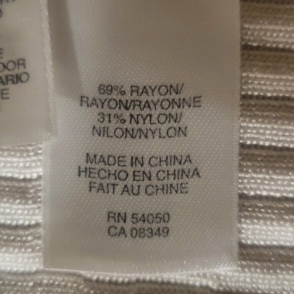 Jones New York Women's Ombre Style Capped Sleeve Ribbed Top - Size L - Picture 2 of 11